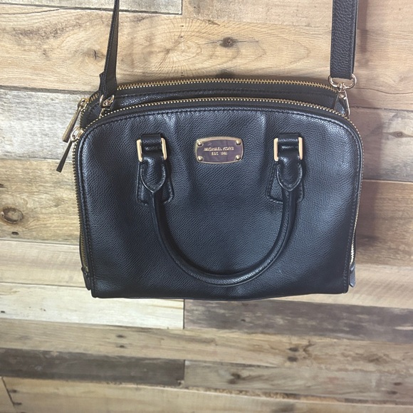 Michael Kors Black Leather Satchel Bag - Picture 1 of 9